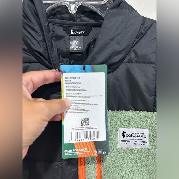 Cotopaxi Men's Medium Trico Hybrid Vest Blue Grey NWT Insulated Synthetic - Picture 5 of 7